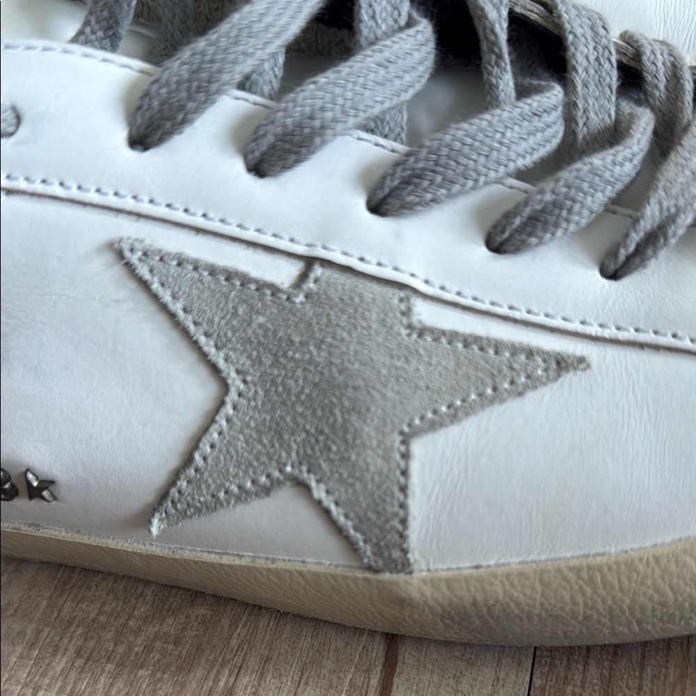 Golden Goose Men's Super-Star with black heel tab and metal stud lettering - Picture 5 of 10